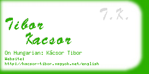tibor kacsor business card